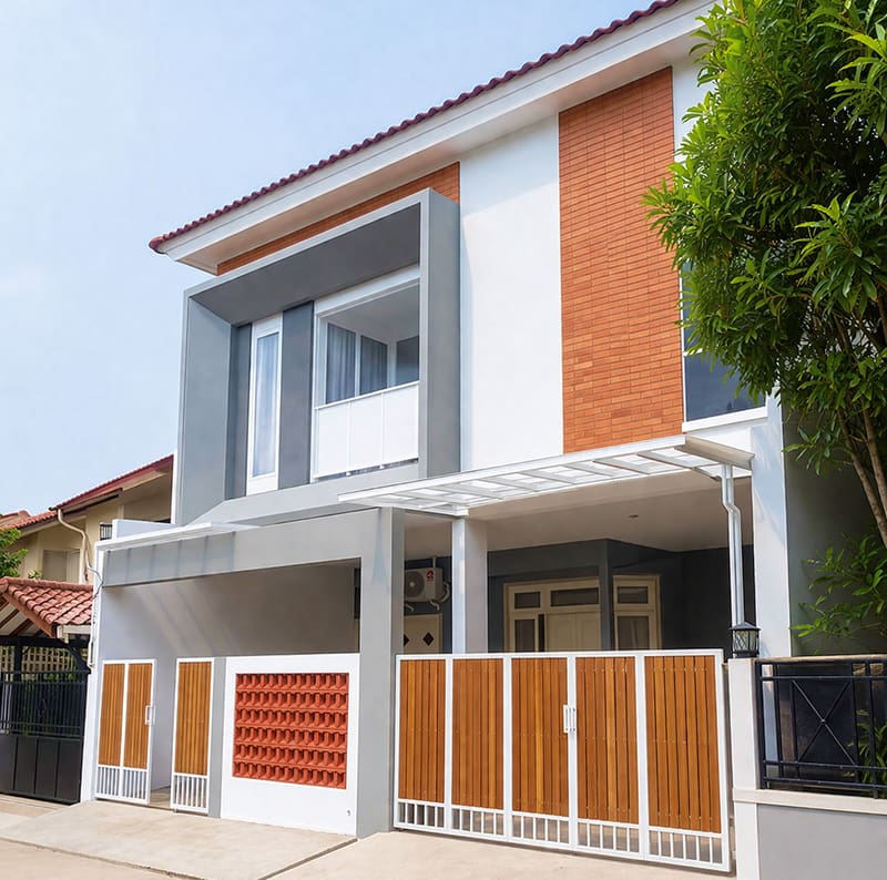 Bangun Rumah Modern Ibu AD di Tangerang