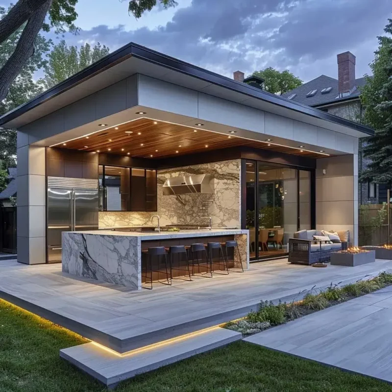 10 Desain Dapur Outdoor Mewah Menawan